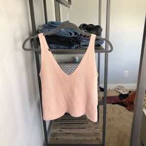 Brandy Melville pink knit tank top